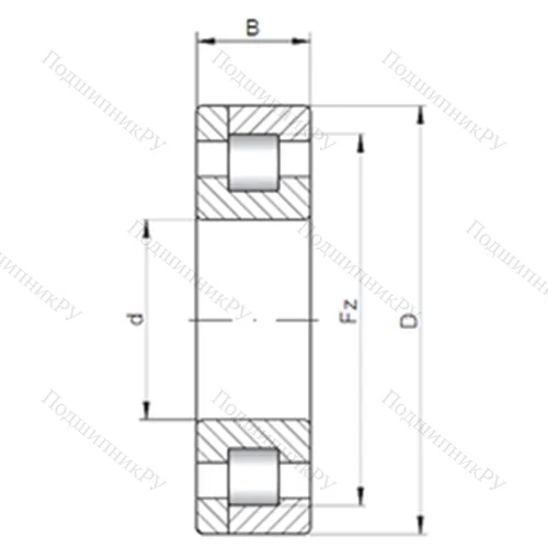 Подшипник роликовый радиальный NP 322