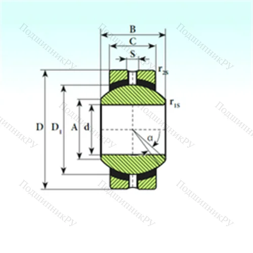 Подшипник скольжения сферический SSR 20