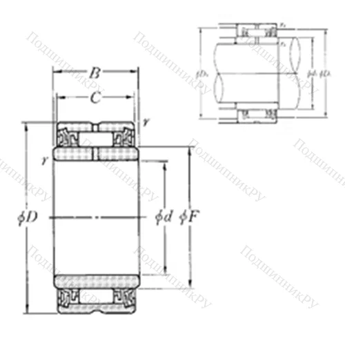 Подшипник игольчатый радиальный NA 4901LL