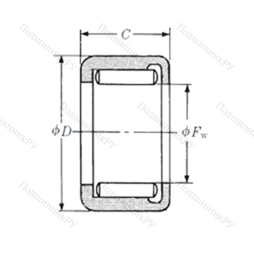 Подшипник игольчатый радиальный DD 500304 от производителя  NSK Подшипник игольчатый радиальный DD 500304 от производителя  NSK
