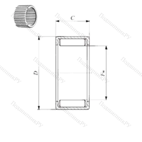 Подшипник игольчатый радиальный YB 2416