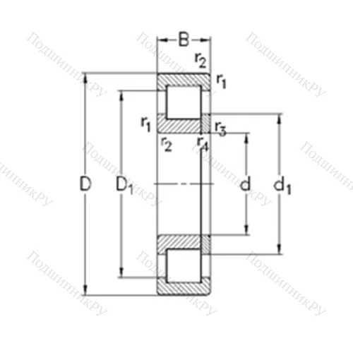 Подшипник роликовый радиальный NUP 2328-E-M 6