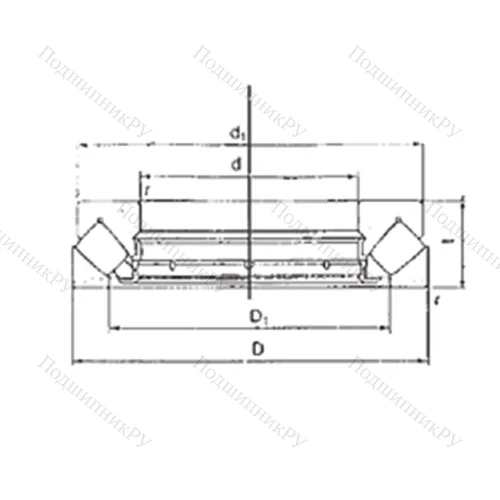 Подшипник роликовый упорно-радиальный 9424M от производителя  FBJ Подшипник роликовый упорно-радиальный 9424M от производителя  FBJ