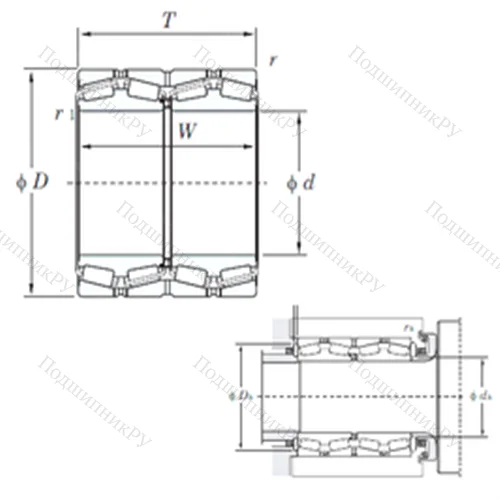Подшипник роликовый радиально-упорный 47224