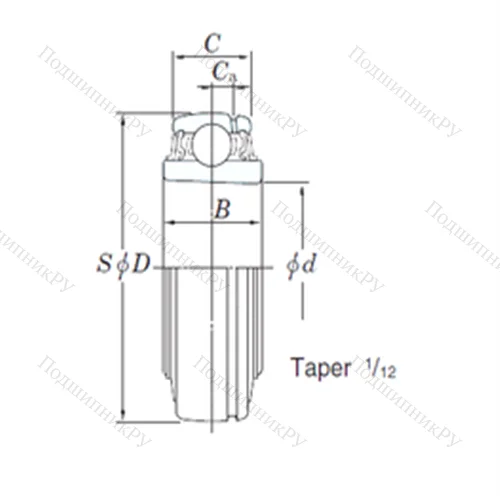 Подшипник шариковый радиальный UKX 12 от производителя  KOYO