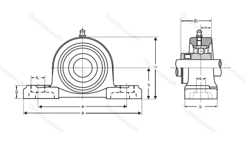 Подшипниковый узел UCP 309 в Курске