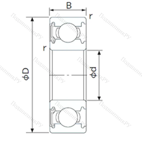 Подшипник шариковый радиальный 6301NSE