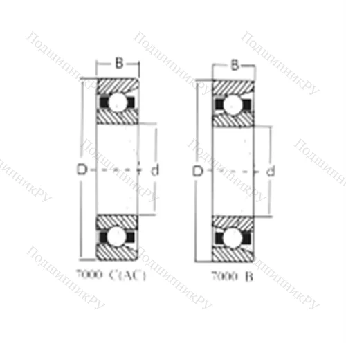 Подшипник шариковый радиально-упорный 7320AC от производителя  CRAFT