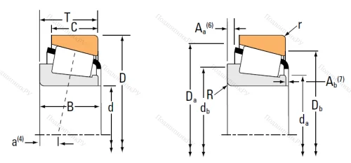 Конический роликовый подшипник 32018 X POGM4SPSQM от производителя  TIMKEN Конический роликовый подшипник 32018 X POGM4SPSQM от производителя  TIMKEN