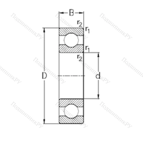 Подшипник шариковый радиальный 61940-MA