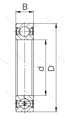 Шариковый однорядный подшипник 180104 (6004 2RS) в Курске
