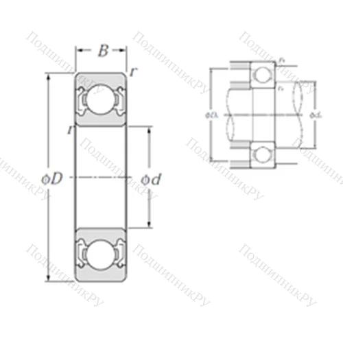 Подшипник шариковый радиальный 6321ZZ от производителя  NTN