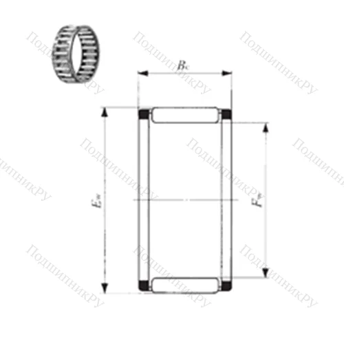 Подшипник игольчатый радиальный KT 232913 от производителя  IKO Подшипник игольчатый радиальный KT 232913 от производителя  IKO