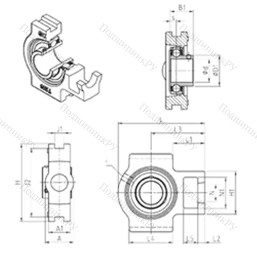 Подшипниковый узел шариковый радиальный