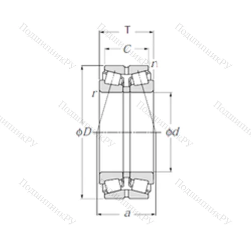 Подшипник роликовый радиально-упорный 413056 от производителя  NTN
