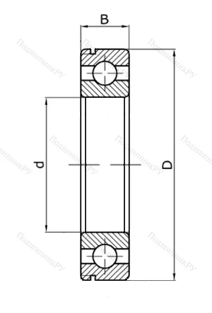 Шариковый однорядный подшипник 50306 (6306 N) в Курске