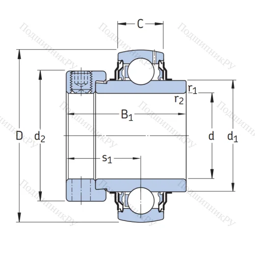 Корпусный подшипник YEL 204-2F в Курске