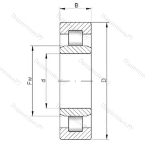 Подшипник роликовый радиальный NU 2252 E от производителя  CX