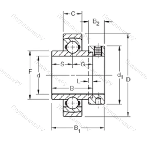 Подшипник шариковый радиальный SMN 307KS