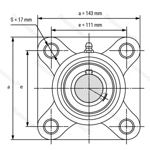 Подшипниковый узел SS-UCFPL 210-W - Вал: 50 мм от производителя  LPZ