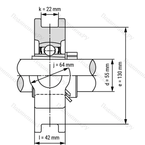 Подшипниковый узел UKT 212 - Вал: 55 мм