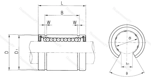 Подшипник LME 40 UU OP в Курске