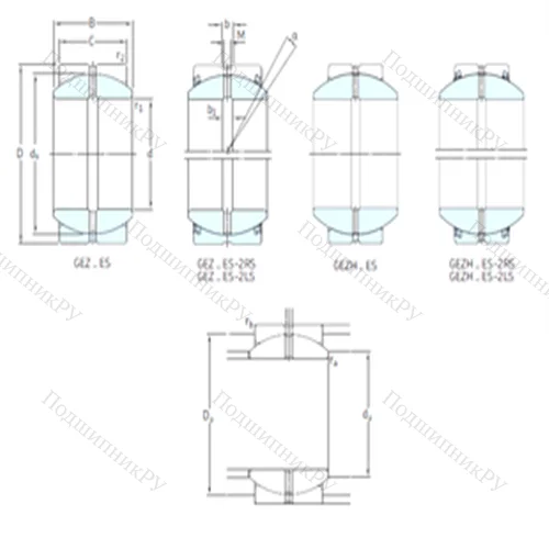 Подшипник скольжения сферический GEZ 304ES-2RS от производителя  SKF