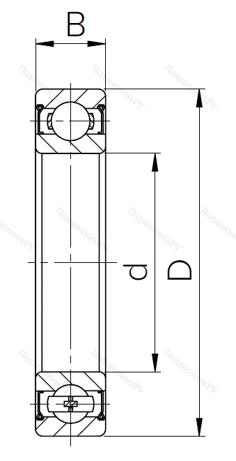 Шариковый однорядный подшипник 1000803 ZZ (61803 ZZ) в Курске