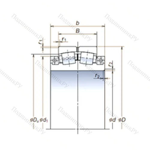 Подшипник роликовый радиальный самоцентрирующийся SL 850-7 от производителя  NSK Подшипник роликовый радиальный самоцентрирующийся SL 850-7 от производителя  NSK