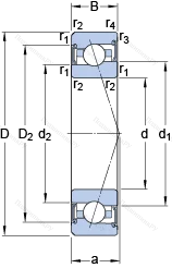 Подшипник S 7010 CE/HCP 4A