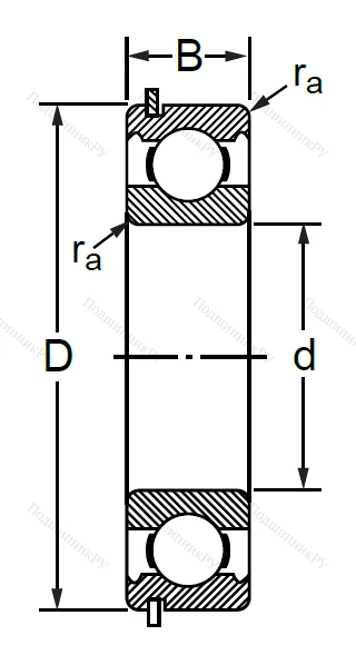 Шариковый однорядный подшипник 50312 (6312 NR) в Курске