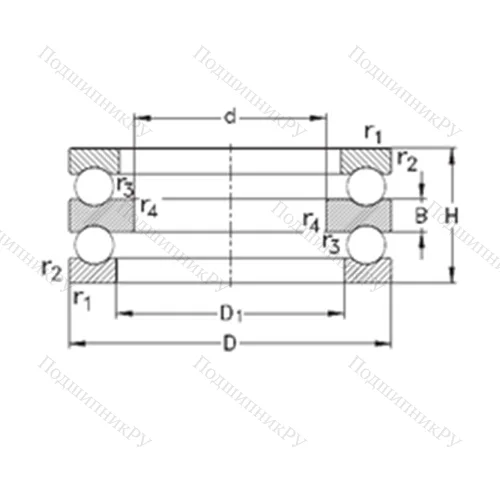 Подшипник шариковый упорный 52326-MP