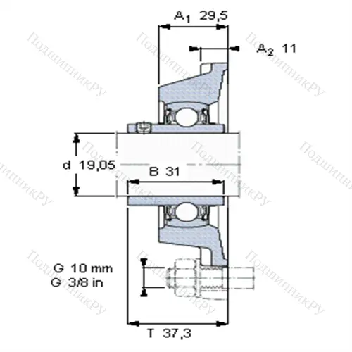 Фланцевые подшипниковые узлы типа Y для высоких температур (квадратный фланец) YAR 204-012-2FW/VA 228