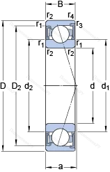 Подшипник S 7212 ACD/P 4A