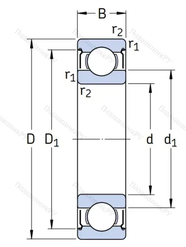 Однорядный шариковый подшипник W 6203 2Z в Курске Однорядный шариковый подшипник W 6203 2Z в Курске