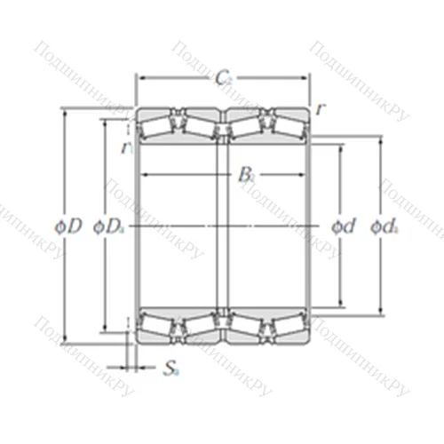 Подшипник роликовый радиально-упорный E-M 238849D/M 238810/M 238810D от производителя  NTN Подшипник роликовый радиально-упорный E-M 238849D/M 238810/M 238810D от производителя  NTN