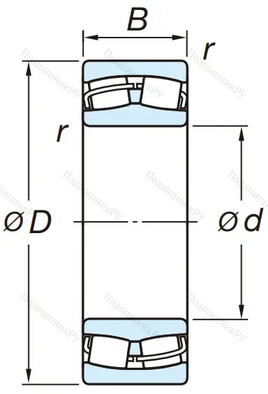 Сферический роликовый подшипник 22210 RZW 33 C 3