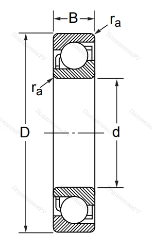 Радиально-упорный шариковый подшипник 7312 ACM/DF (346312 Л  ГОСТ) в Курске