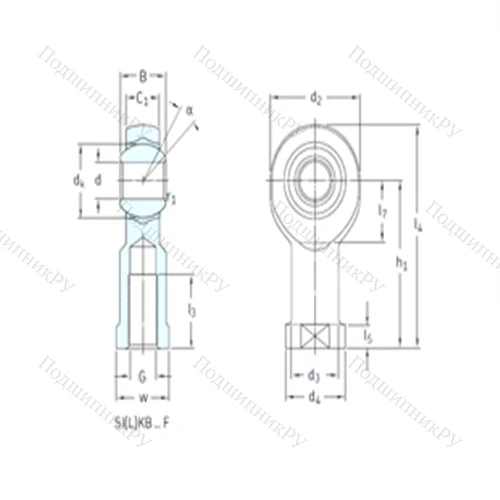 Подшипник скольжения сферический SIKB 16F/VZ 019 от производителя  SKF