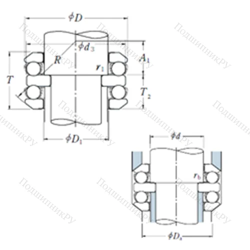 Подшипник шариковый упорный 54228X от производителя  NSK