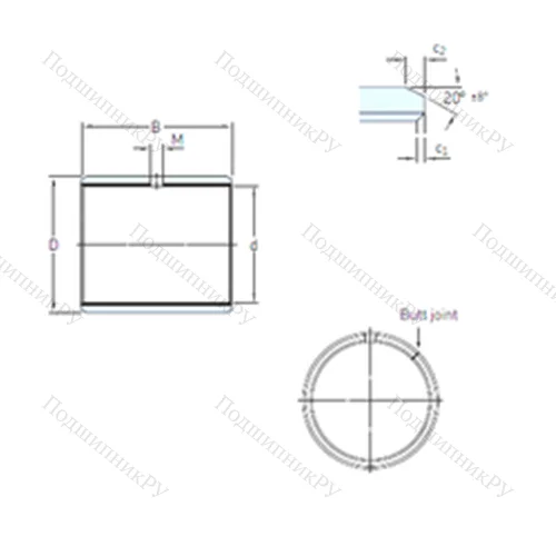 Подшипник скольжения PCM 707550 E