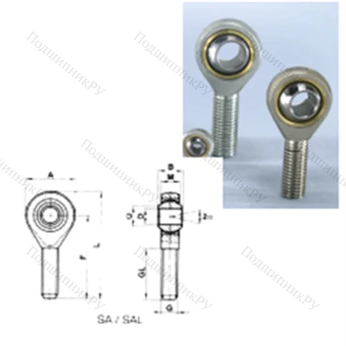 Подшипник скольжения сферический SAL 16T/K от производителя  CRAFT