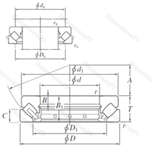 Подшипник роликовый упорно-радиальный 29424R от производителя  KOYO Подшипник роликовый упорно-радиальный 29424R от производителя  KOYO