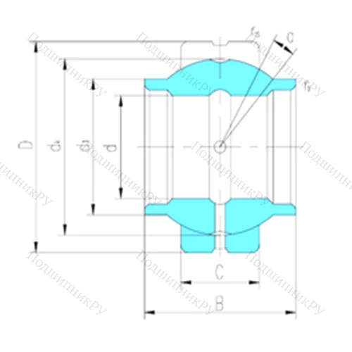 Подшипник скольжения сферический GEEW 70ES-2RS