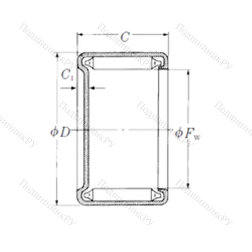 Подшипник игольчатый радиальный MF-69