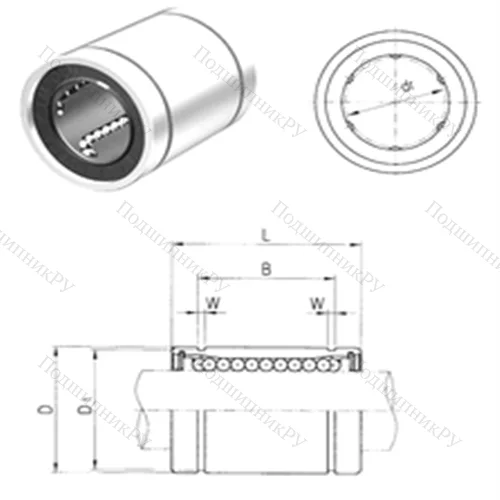 Подшипник шариковый линейный LME 8 от производителя  Samick