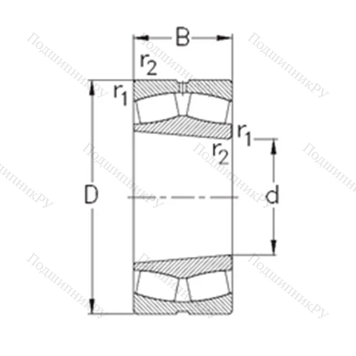 Подшипник роликовый радиальный самоцентрирующийся 22209-E-K-W 33 от производителя  NKE