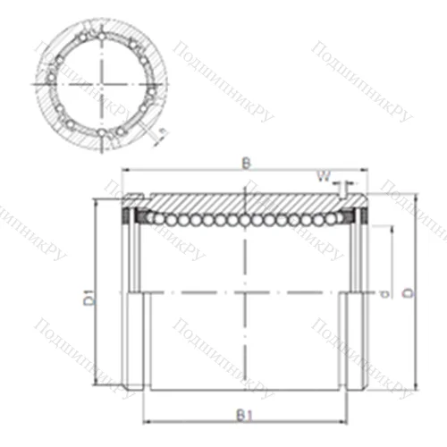 Подшипник шариковый линейный LM 08AJ от производителя  CX