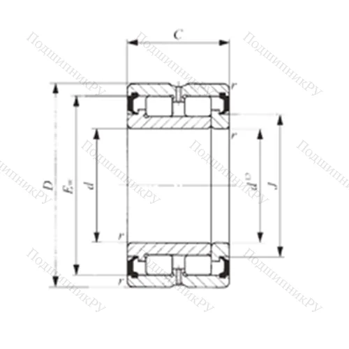 Подшипник роликовый радиальный NAG 4907UU от производителя  IKO