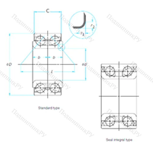 Подшипник шариковый радиально-упорный SA 0033 от производителя  FAG